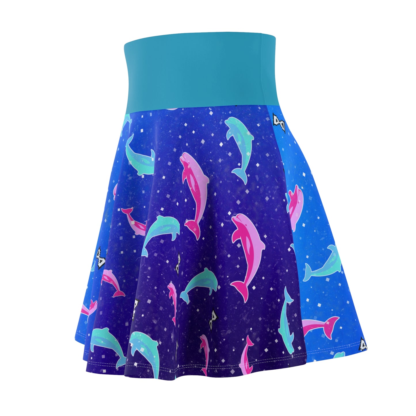 Dolphin Talk Foldover Skater Skirt