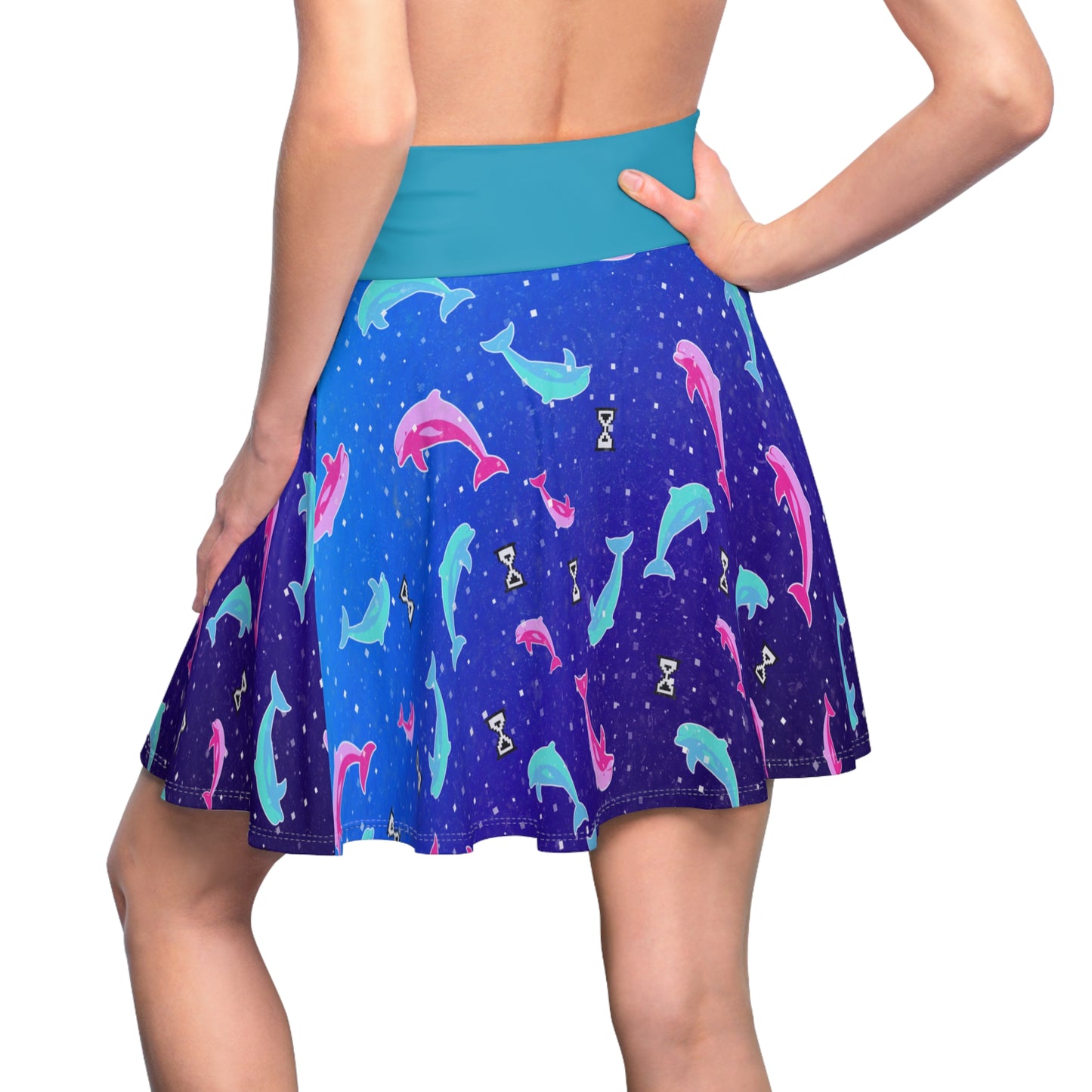 Dolphin Talk Foldover Skater Skirt