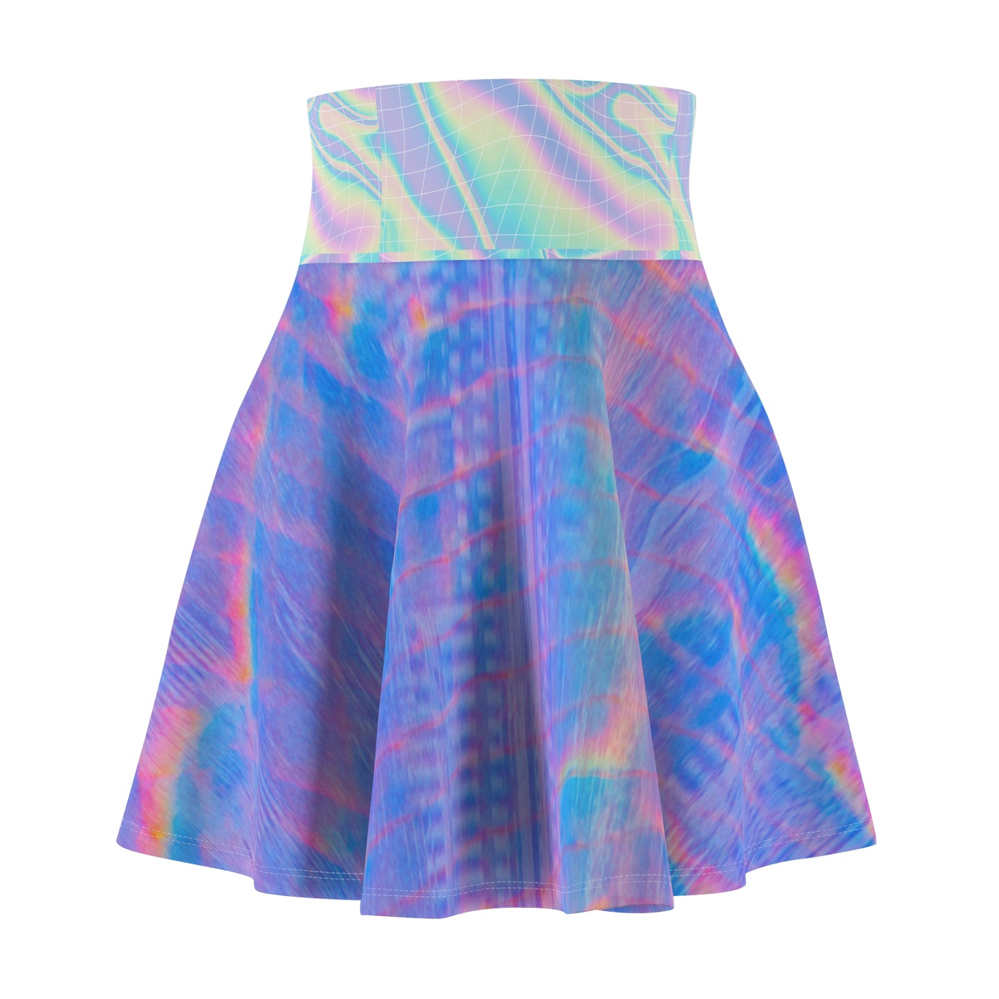 Vaporwave Vibes Foldover Skater Skirt