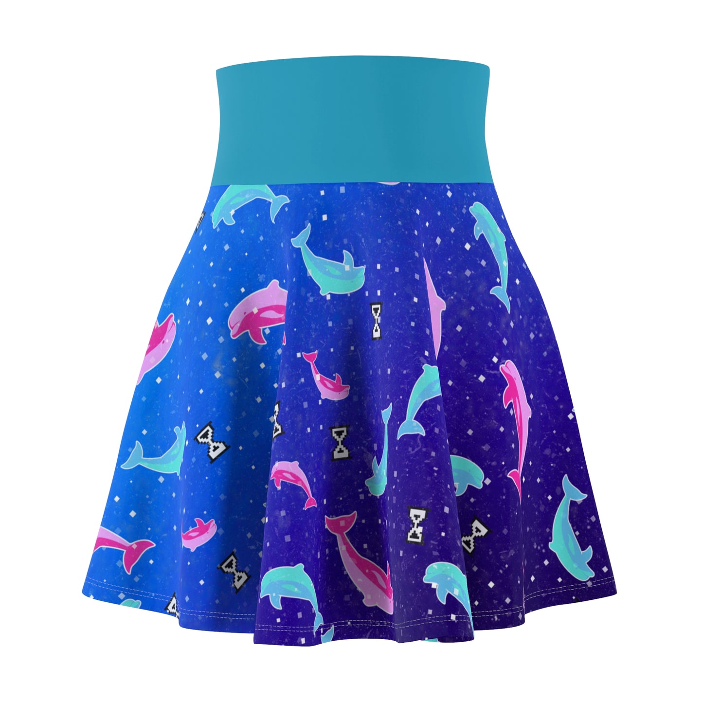 Dolphin Talk Foldover Skater Skirt