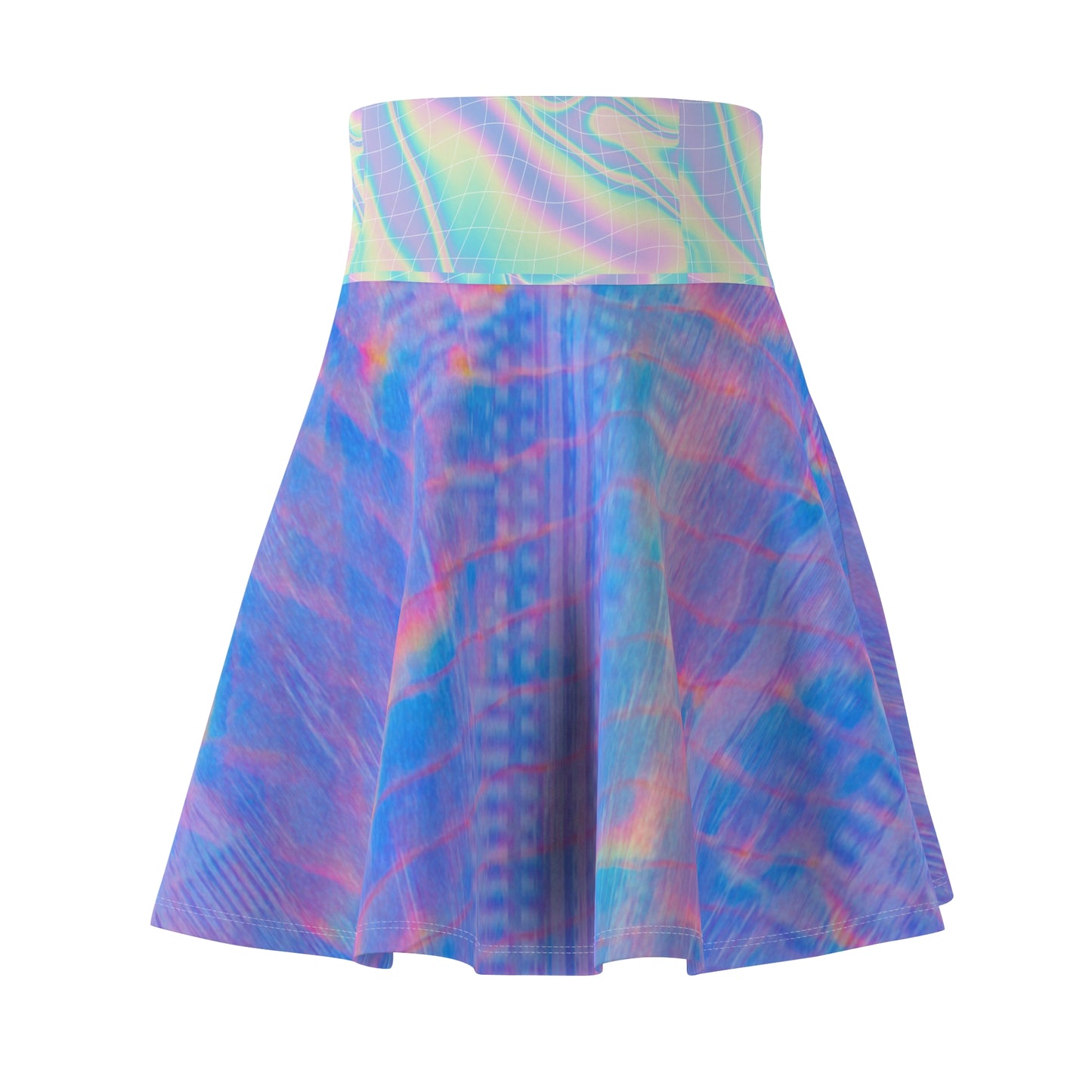 Vaporwave Vibes Foldover Skater Skirt