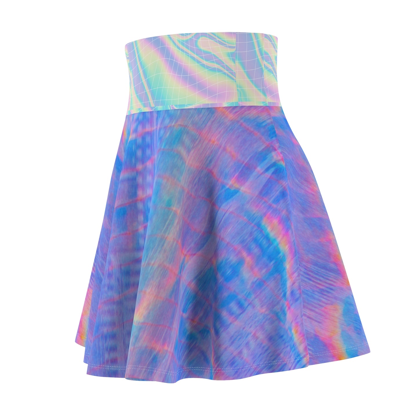 Vaporwave Vibes Foldover Skater Skirt