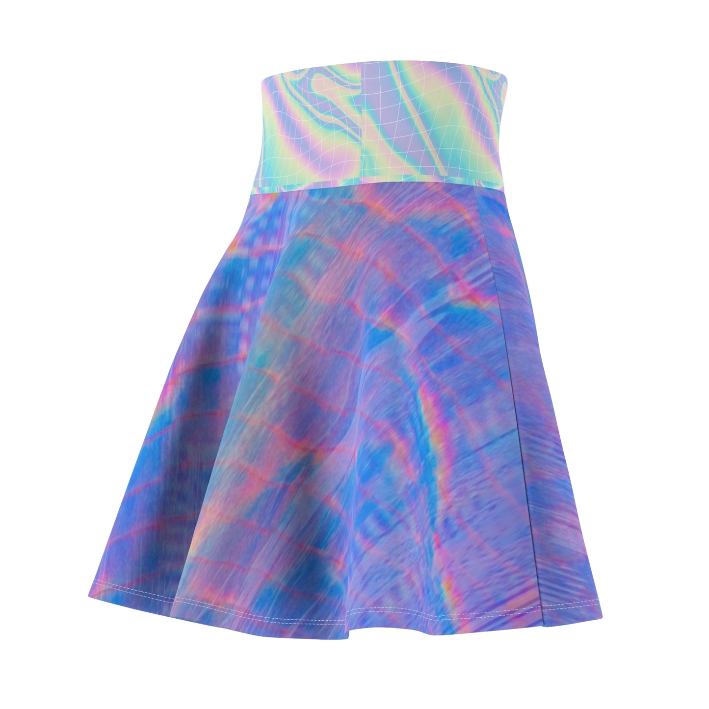 Vaporwave Vibes Foldover Skater Skirt