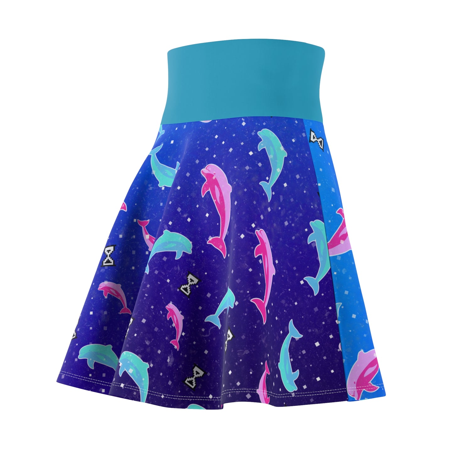 Dolphin Talk Foldover Skater Skirt
