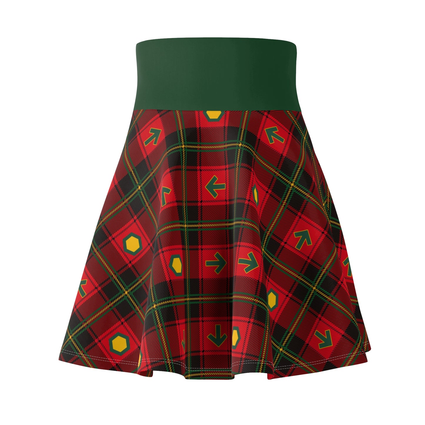 Holiday Plaid SMX Women's Skater Foldover Skirt