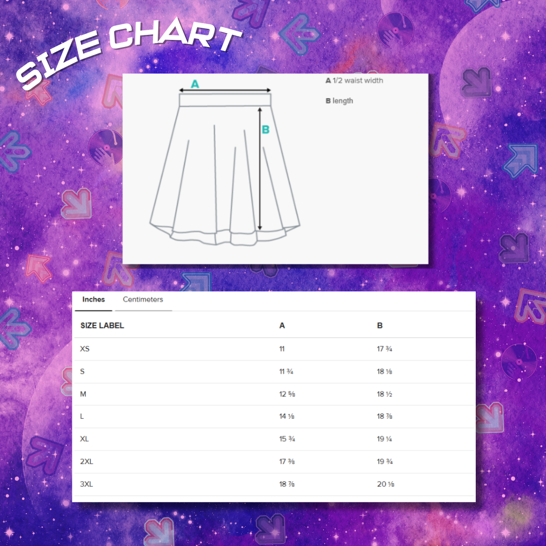 Redshift Red Galaxy Skater Skirt