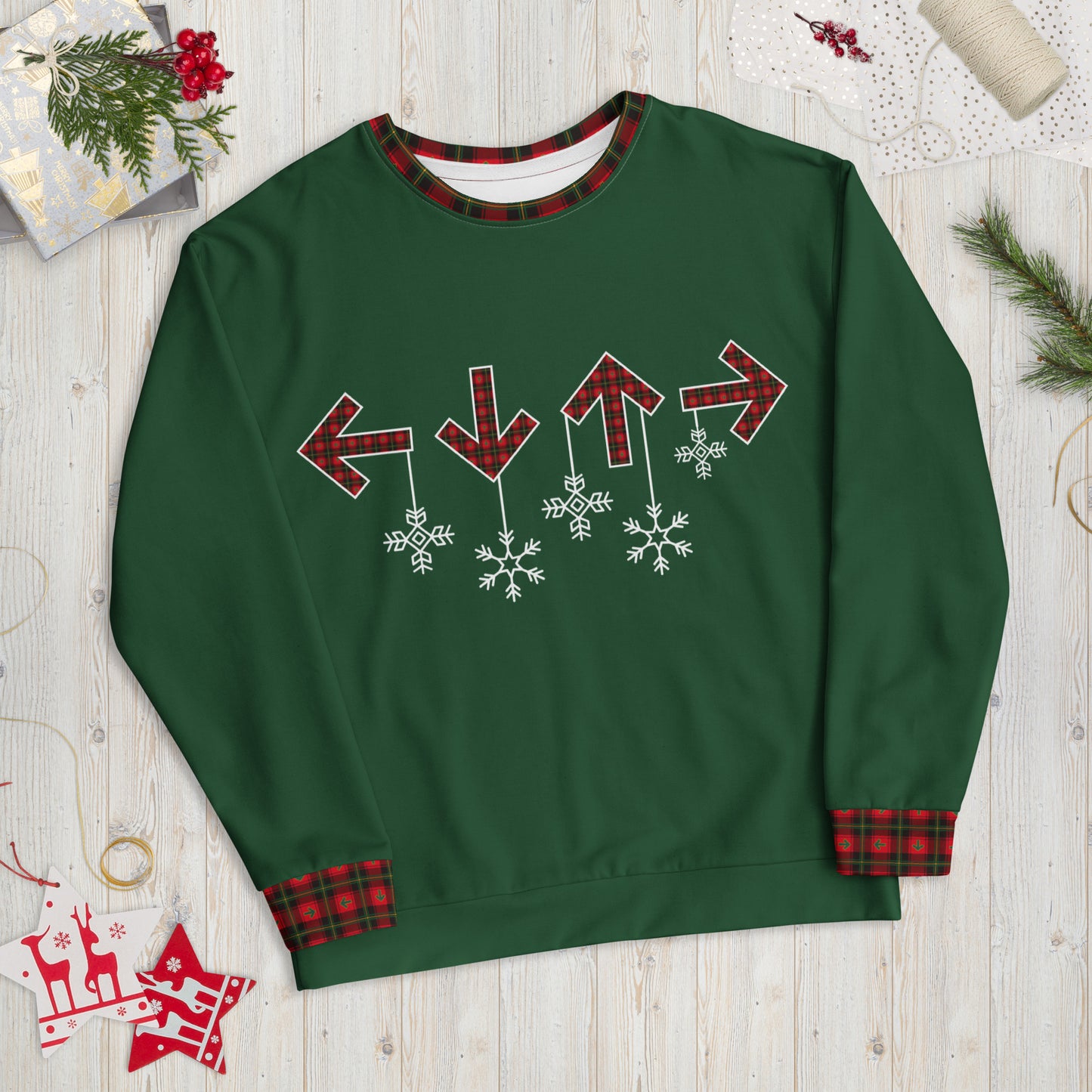 Holiday Plaid Arrows Unisex Sweatshirt