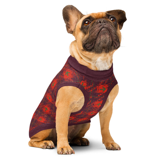 Holiday Plaid Arrows Pet Sweater